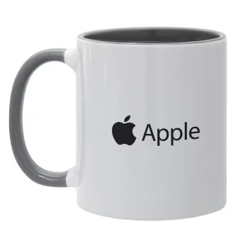 apple, Κούπα χρωματιστή γκρι, κεραμική, 330ml