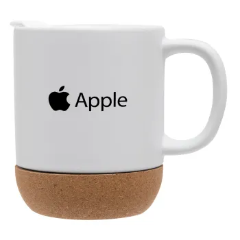 apple, Κούπα, κεραμική με βάση φελού και καπάκι (ΜΑΤ), 330ml