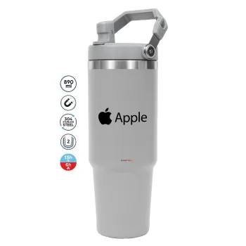 apple, GREY color, 890ml (30oz) stainless Steel Tumbler with Handle