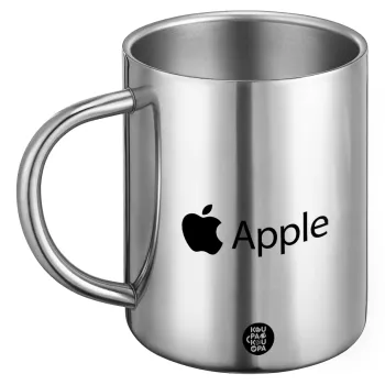 apple, Ανοξείδωτη Μεταλλική Κούπα 450ml - Διπλού Τοιχώματος