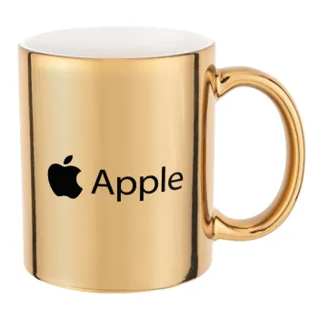 apple, Mug ceramic, gold mirror, 330ml