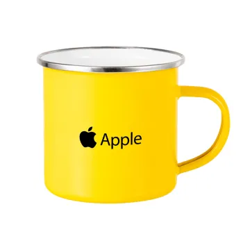 apple, Yellow Enamel Metallic Cup 360ml