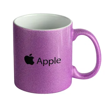 apple, Κούπα Μωβ Glitter που γυαλίζει, κεραμική, 330ml