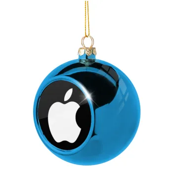 apple, Blue Christmas tree ball ornament 8cm