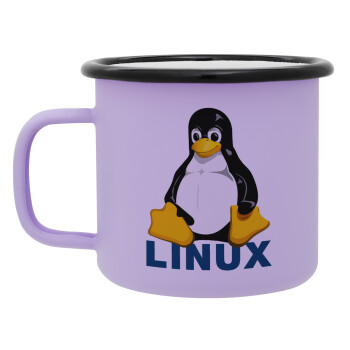 Linux, Κούπα Μεταλλική εμαγιέ ΜΑΤ Light Pastel Purple 360ml