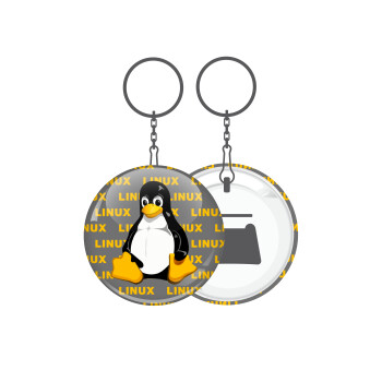 Linux, Μπρελόκ μεταλλικό 5cm με ανοιχτήρι