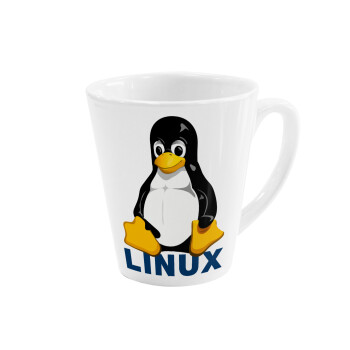 Linux, Κούπα Latte Λευκή, κεραμική, 300ml