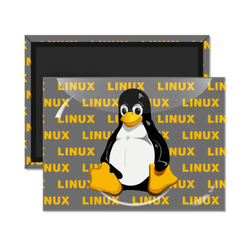 Linux, Ορθογώνιο μαγνητάκι ψυγείου διάστασης 9x6cm