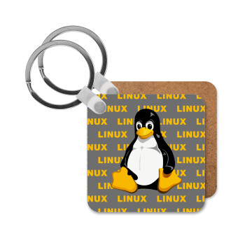 Linux, Μπρελόκ Ξύλινο τετράγωνο MDF