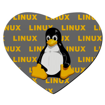 Linux, Mousepad καρδιά 23x20cm