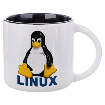 Linux, Κούπα κεραμική 400ml Λευκή/Μαύρη