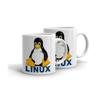 Linux, Κουπάκια λευκά, κεραμικό, για espresso 75ml (2 τεμάχια)