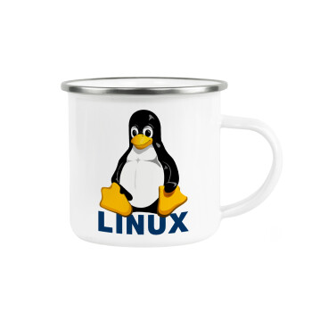 Linux, Κούπα Μεταλλική εμαγιέ λευκη 360ml