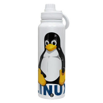 Linux, Θερμός 1L Ανοξείδωτο με Βάση Κινητού & Διπλά Τοιχώματα