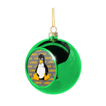 Linux, Χριστουγεννιάτικη μπάλα δένδρου Πράσινη 8cm