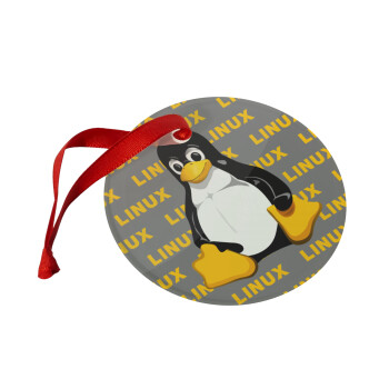 Linux, Χριστουγεννιάτικο στολίδι γυάλινο 9cm
