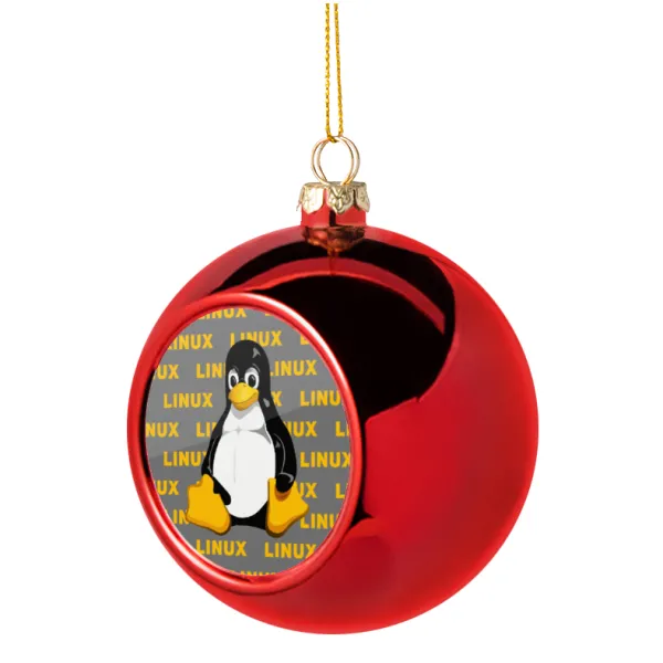 Linux — Christmas tree ball Red 8cm