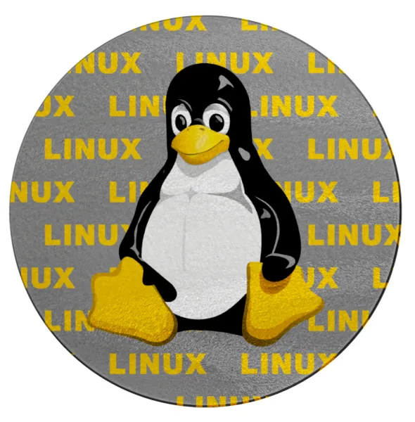 Linux — Round glass cutting board (30cm)