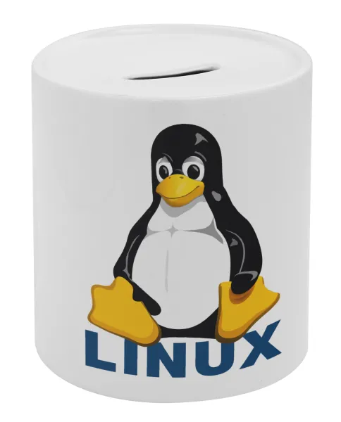 Linux — Porcelain money box with stopper