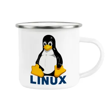 Linux, Κούπα Μεταλλική εμαγιέ λευκη 360ml