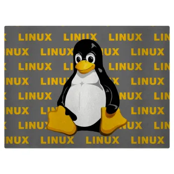 Linux, Επιφάνεια κοπής γυάλινη (38x28cm)