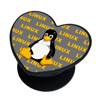 Linux, Phone Holders Stand  καρδιά Μαύρο Βάση Στήριξης Κινητού στο Χέρι