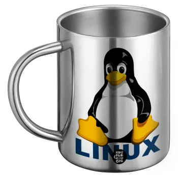 Linux, Ανοξείδωτη Μεταλλική Κούπα 450ml - Διπλού Τοιχώματος