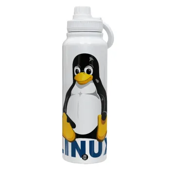 Linux, Θερμός 1L Ανοξείδωτο με Βάση Κινητού & Διπλά Τοιχώματα