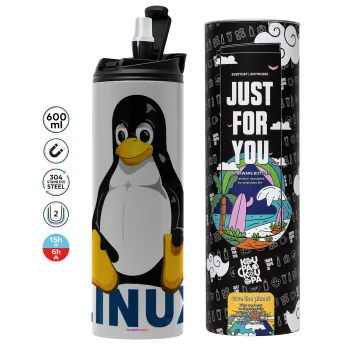 Linux, Tumbler stainless steel GREY 600ml