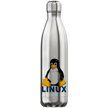 Linux, Inox (Stainless steel) hot metal mug, double wall, 750ml