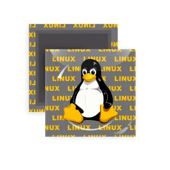 Linux, Μαγνητάκι ψυγείου τετράγωνο διάστασης 5x5cm