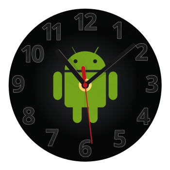 Android, Ρολόι τοίχου γυάλινο (20cm)