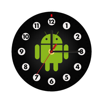 Android, Ρολόι τοίχου ξύλινο (20cm)