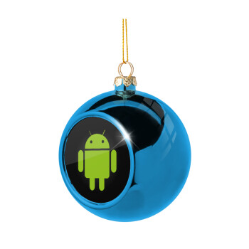 Android, Χριστουγεννιάτικη μπάλα δένδρου Μπλε 8cm