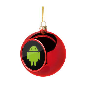 Android, Christmas tree ball Red 8cm
