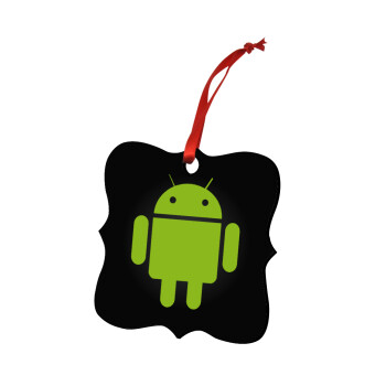 Android, Χριστουγεννιάτικο στολίδι polygon ξύλινο 7.5cm