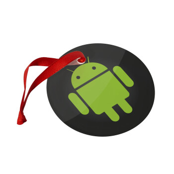 Android, Χριστουγεννιάτικο στολίδι γυάλινο 9cm
