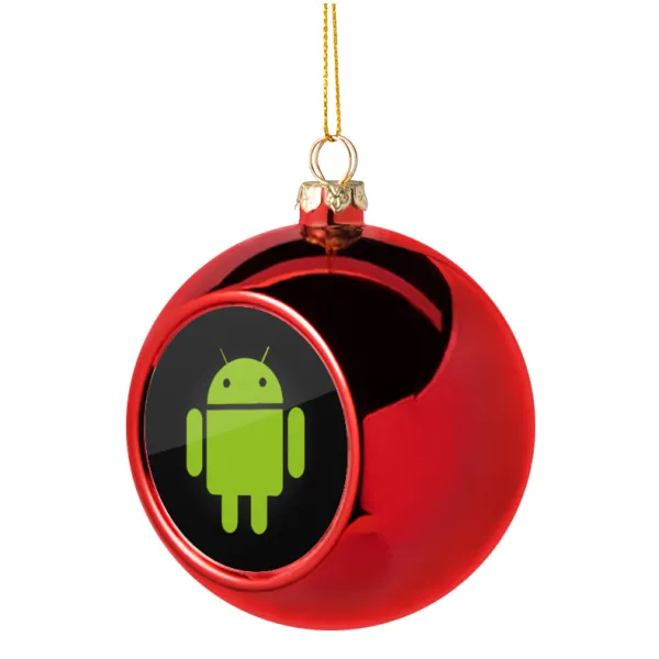 Android — Χριστουγεννιάτικη μπάλα δένδρου Κόκκινη 8cm