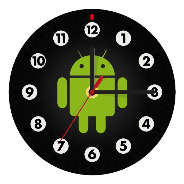 Android — Wooden wall clock (20cm)