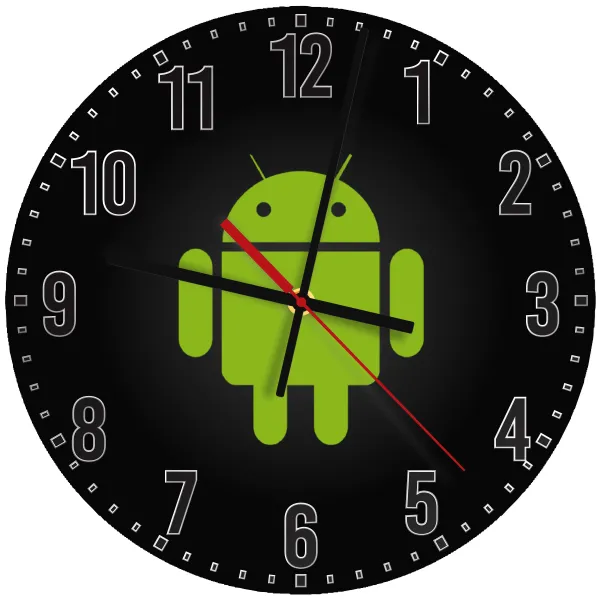 Android — Ρολόι τοίχου ξύλινο 30cm