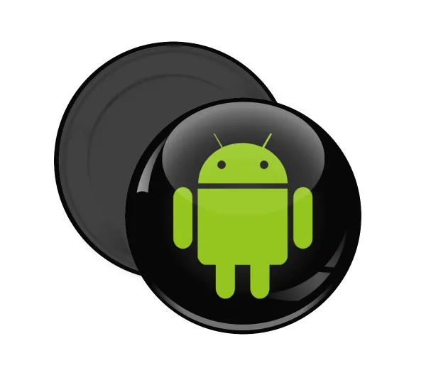 Android — Round fridge magnet, 5cm