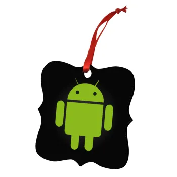 Android, Christmas ornament polygon wooden 7.5cm