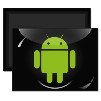 Android, Ορθογώνιο μαγνητάκι ψυγείου διάστασης 9x6cm