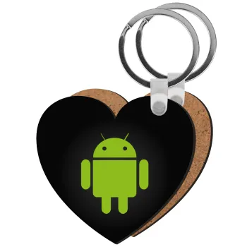 Android, Μπρελόκ Ξύλινο καρδιά MDF