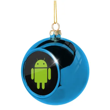 Android, Blue Christmas tree ball ornament 8cm