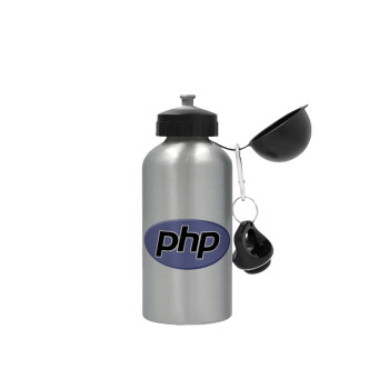 PHP, Μεταλλικό παγούρι νερού, Ασημένιο, αλουμινίου 500ml