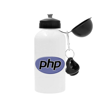 PHP, Μεταλλικό παγούρι νερού, Λευκό, αλουμινίου 500ml