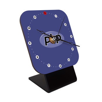 PHP, Επιτραπέζιο ρολόι ξύλινο με δείκτες (10cm)