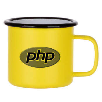 PHP, Κούπα Μεταλλική εμαγιέ ΜΑΤ Κίτρινη 360ml