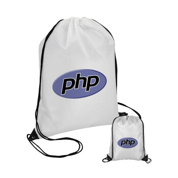 PHP, Τσάντα πουγκί με μαύρα κορδόνια 45χ35cm (1 τεμάχιο)
